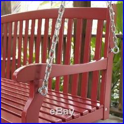 Porch Swing 4 Foot Furniture Outdoor Seat Wooden Hanging Chair Wood Patio Person