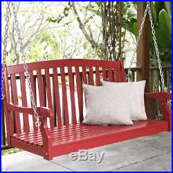 Porch Swing 4 Foot Furniture Outdoor Seat Wooden Hanging Chair Wood Patio Person