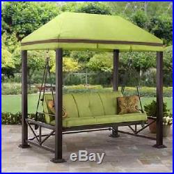 Porch Swing Bed Canopy Outdoor Patio Swing Set Garden Pool Lounger Gazebo