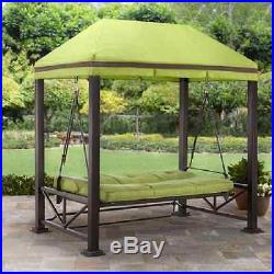 Porch Swing Bed Canopy Outdoor Patio Swing Set Garden Pool Lounger Gazebo