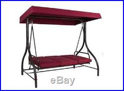 Porch Swing Bed Daybed with Canopy Patio Chair Outdoor Park 3 Seat Cushion Yard
