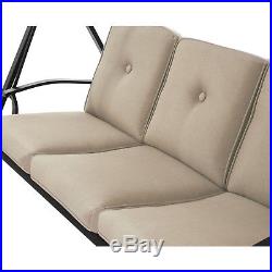 Porch Swing Canopy Furniture 3 Seats Cushion Hammock Patio Garden Chair Glider