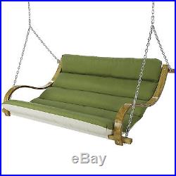 Porch Swing Patio Hammock 3 Person Outdoor Hanging Bench Seat Furniture Wooden