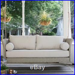 Porch Swing Resin Wicker Deep Seating Hanging Bed Outdoor Home Patio Furniture