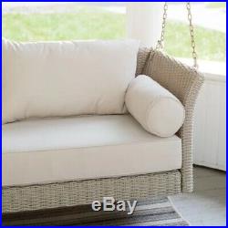 Porch Swing Resin Wicker Deep Seating Hanging Bed Outdoor Home Patio Furniture