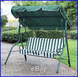 Porch Swing Stand With 2 Person Canopy Cover Outdoor Garden Chair Swinging Seat