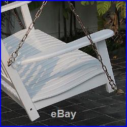Porch Swing Wood Outdoor Patio Furniture Hanging 2 Persons Seat Backyard Bench