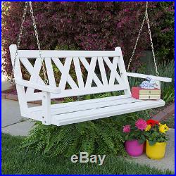 Porchgate Amish Made Haven 5ft. White Porch Swing