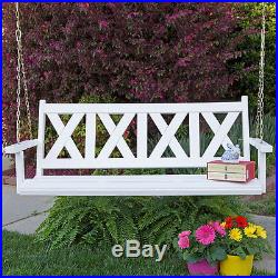 Porchgate Amish Made Haven 5ft. White Porch Swing