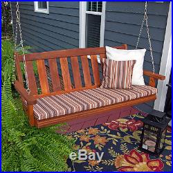 Porchgate Amish Made Mission Red Cedar Porch Swing