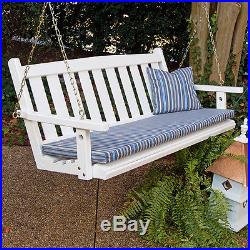 Porchgate Amish Made Mission White Porch Swing