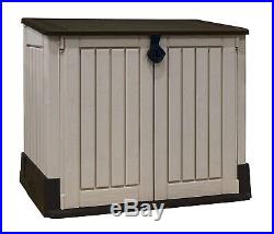 Porta Attrezzi Box Esterno Finto Legno In Resina Beige Keter Store 130x74x110hCm