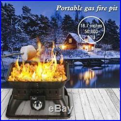 Portable Fire Pit Outdoor Patio Heater Backyard Camping Fireplace Gas Heater