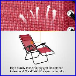 Portable Zero Gravity Recline Lounge Chairs & Table Set Chair Beach Patio Chair