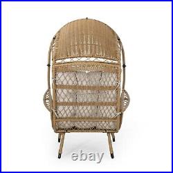 Primo Outdoor Wicker Standing Basket Chair with Cushion