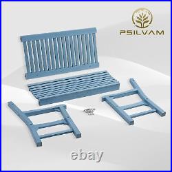 Psilvam Paito Bench Poly Lumber Outdoor Bench 2 Person Chair For Garden Backyard