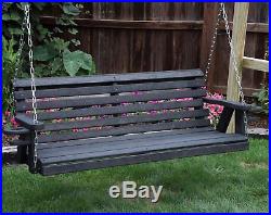 QUICK SHIP-Amish Heavy Duty 800 Lb Mission 5ft Porch Swing With Cupholders-USA