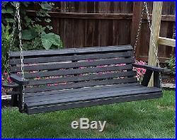 QUICK SHIP-Amish Heavy Duty 800 Lb Roll Back 4ft Porch Swing With Cupholders-USA