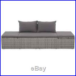 Rattan Outdoor Lounge Bed Sofa Set Pool Sunlounger Furniture PE Wicker Patio Hot