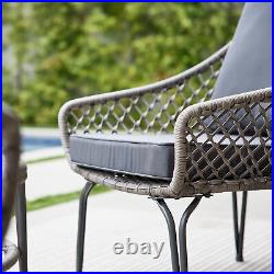 Rattan Wicker Furniture Set 3PC Cushioned Outdoor Garden Seat Patio Sofa Chairs