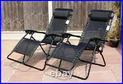 Recliner Beach Chair Bed Garden Patio Outdoor Folding Textoline Sun Lounger