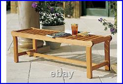 Revni Grade-A Teak Wood Backless Bench (55) Chair Outdoor Garden Furniture