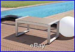 Ribelli 4 teilige Aluminium Polyester Lounge Set Sitzgruppe Sitzgarnitur taupe