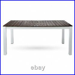 Rodanthe Outdoor Dark Brown Finished Acacia Wood Dining Table