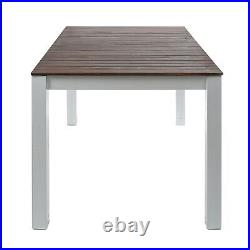 Rodanthe Outdoor Dark Brown Finished Acacia Wood Dining Table