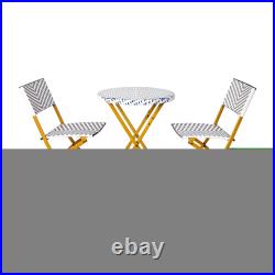 Rouen Three Piece Commercial Grade Foldable French Bistro Set, Indoor/Outdoor