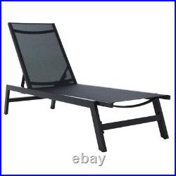 SAFAVIEH Outdoor Collection Fionne Chaise Sunlounger Black