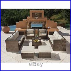 SUPERNOVA 12pc Outdoor Patio Furniture Wicker Rattan Couch Sectional Sofa Set