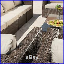 SUPERNOVA 12pc Outdoor Patio Furniture Wicker Rattan Couch Sectional Sofa Set