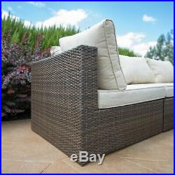 SUPERNOVA Outdoor Patio 6PC Sectional Furniture PE Wicker Rattan Sofa Set Deck