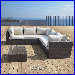 SUPERNOVA Outdoor Patio 6PC Sectional Furniture Wicker Sofa Set Deck Couch