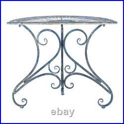 Safavieh Outdoor Collection Annalise Accent Table Antique Blue
