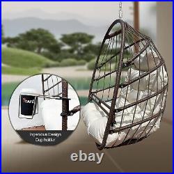 Safe & fashionable hanging basket chair with guardrail for kids swing egg chair