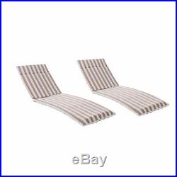 Savana Outdoor Water Resistant Chaise Lounge Cushions (Set of 2)