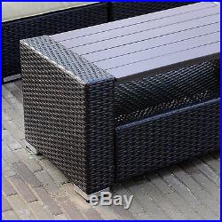 Sectional Outdoor Patio Wicker Rattan Sofa Sets PE Deck Couch Garden Furniture