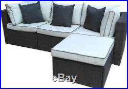 Sectional Outdoor Wicker Sofa Set Patio Rattan Furniture Garden Deck Couch Gray