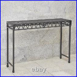 Segovia Iron Indoor/Outdoor Console Table Antique Black