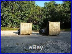 Set 2 of 4 Willy Guhl LOOP Sculptural Garden ROCKING CHAIRS Fiber Cement 1960s