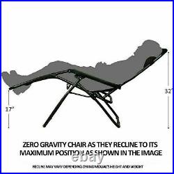 Set Of 2 Reclining Sun Loungers Gravity Folding Garden Chairs Or Spare Parts