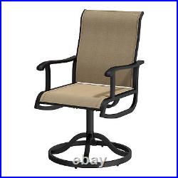 Set of 2 Outdoor Patio Dining Chair Swivel Quick Drying High Back Rest Ergonomic