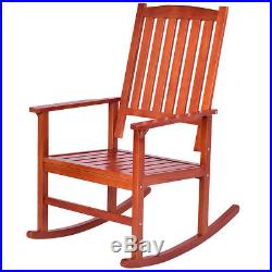 Set of 2 Wood Rocking Chair Porch Rocker Indoor Outdoor Patio Deck Furniture New