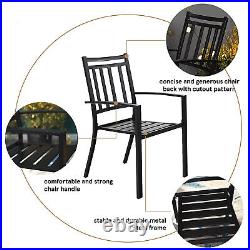 Set of 5 Outdoor Chairs Table Set Patio Dining Furniture Set for Garden Lawn