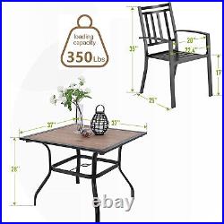 Set of 5 Patio Dining Furniture Set Outdoor Chairs Table Set for Garden Lawn
