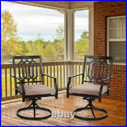 Set of 6 Outdoor Patio Chair With Cushion Swivel Dining Chairs Outdoor Furniture