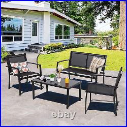 Shintenchi 4 Pieces Patio Furniture Set All Weather Textile Fabric Outdoor Conve