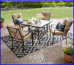 Small Patio Set Outdoor Dining Furniture 5 Piece Chairs Table Seating Cushions